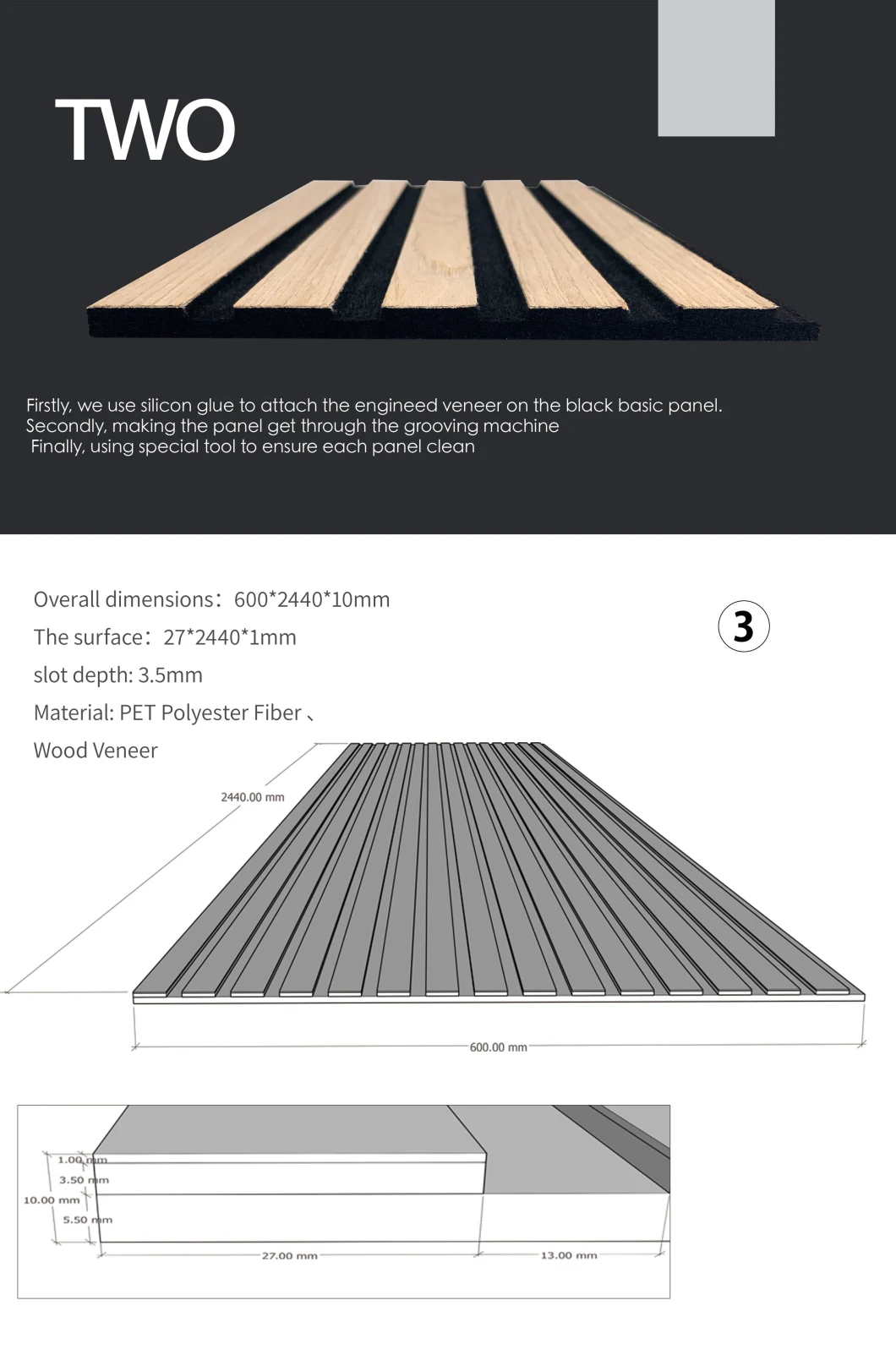 Walnut Slatted Wood Wall Acoustic Panel FSC/CE Certificate Manufacturer