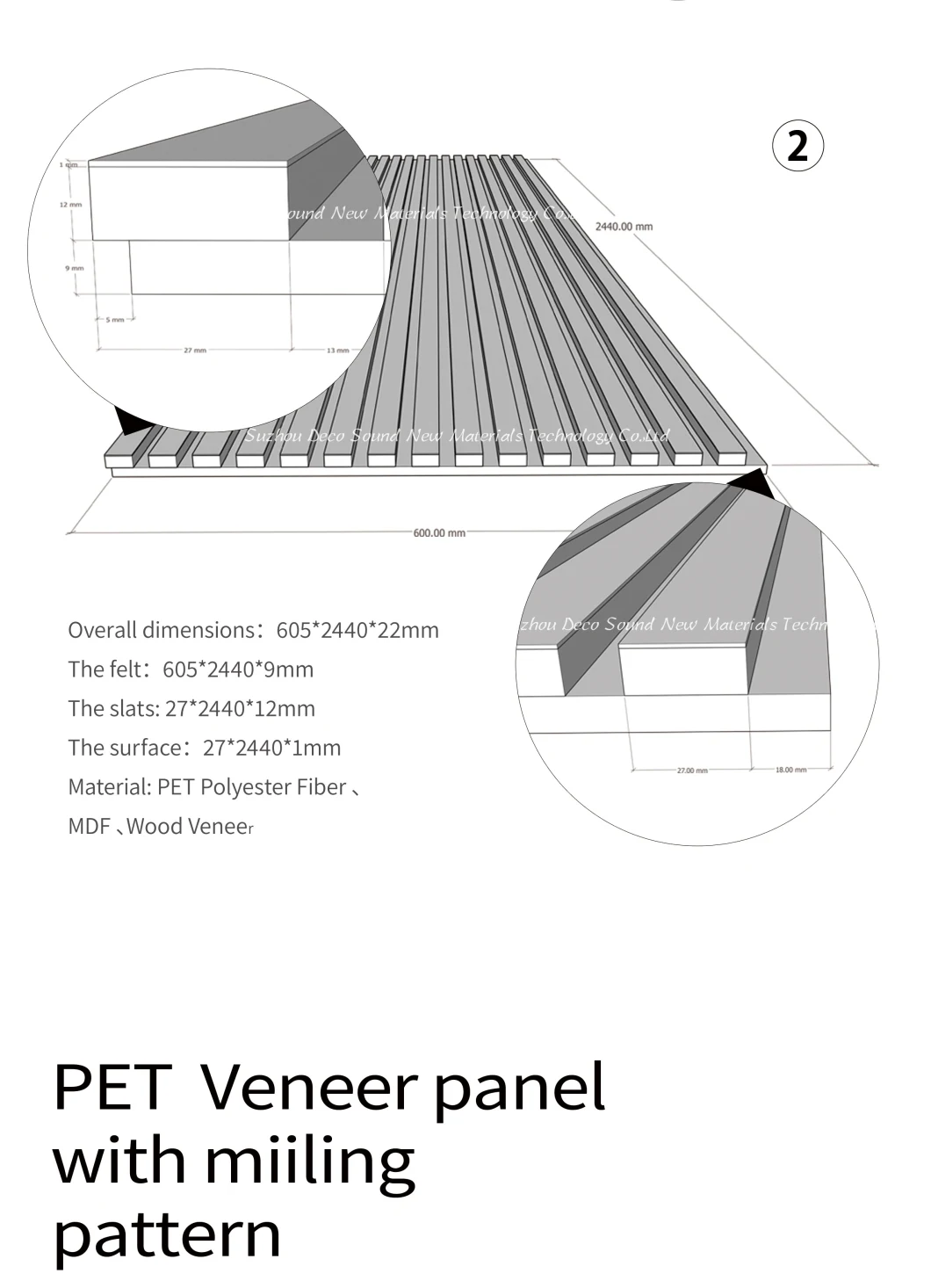 FSC Decorative Wooden Slats Acoustic Panels